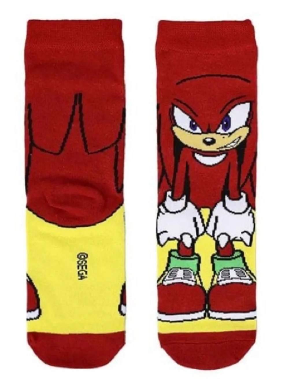 Bioworld Sonic The Hedgehog Character Crew Socks - Blue, Yellow, Red